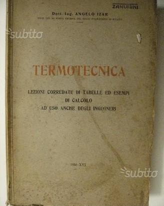 Manuale di termotecnica 1938