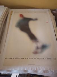 manifesto poster pubblicitario Svizzera neve sci