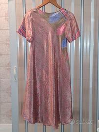 Vestito Curvy Donna Maniche Corte in Rayon indiano
