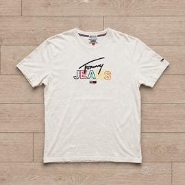 Tommy Jeans | T-shirt bianca con logo ricamato | M
