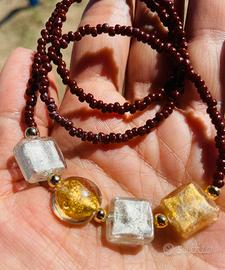 Collana con perle di Murano