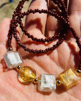 Collana con perle di Murano