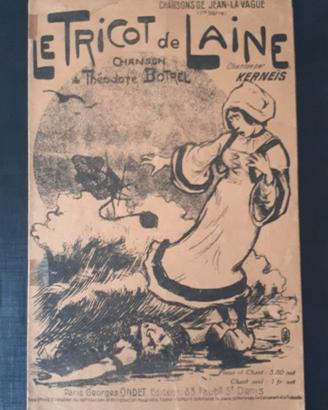spartito musicale antico vintage tricot de laine