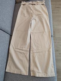 Pantaloni palazzo Trendyol beige vita alta