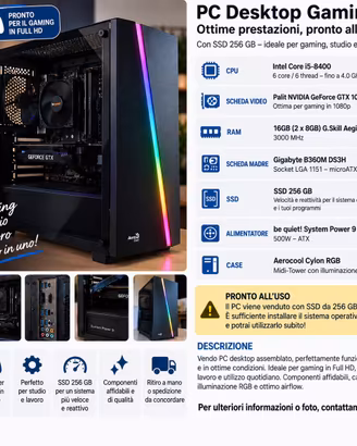 PC Desktop Gaming-i5-8400/GTX 1060