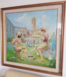 Quadro con Carnevale in Città Alta di Compagnoni 