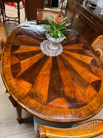 Tavolo in legno intarsiato Cornelio Cappellini