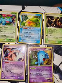 Lotto 5 Carte Gioco Pokemon Vintage Holo