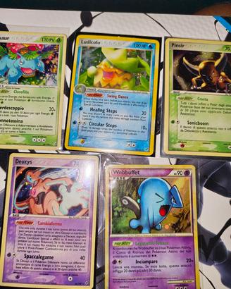 Lotto 5 Carte Gioco Pokemon Vintage Holo