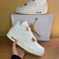 Nike Air Jordan 4 Sail Metallic Gold Black W 42.5