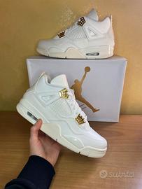 Nike Air Jordan 4 Sail Metallic Gold Black W 42.5