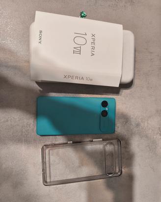 Sony Xperia 10 VII Blu Turchese + Cover