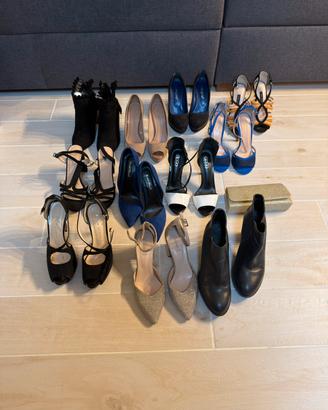 11 paia di scarpe e borsa cerimonia