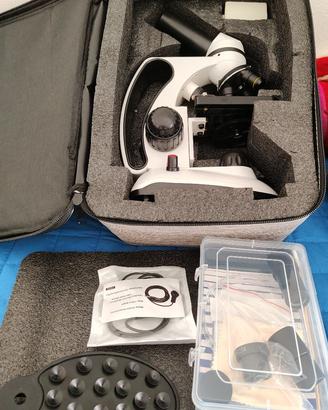 Microscopio HUTACT 40X-2000X Adattatore e Vetrini