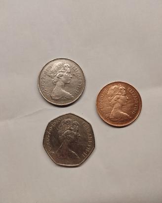 New pence 2 1971 - 10 Pence 1970 - 50 Pence 1969