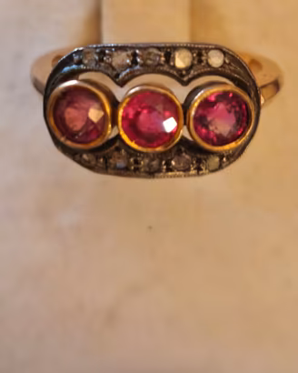 ANELLO LIBERTY TRILOGY CON 3 TORMALINE E DIAMANTI