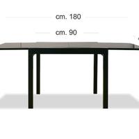 Tavolo in vetro nero allungabile
