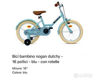 Bici bambino/a 16” con stabilizzatori