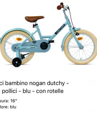 Bici bambino/a 16” con stabilizzatori