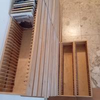 porta CD in legno contenitore per 35 album 