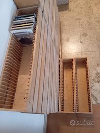 porta CD in legno contenitore per 35 album 