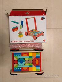 Carretto con blocchi colorati