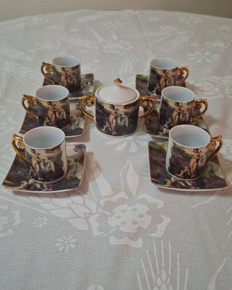 Set Caffè Vintage Leda Col Cigno - Royal Porcelain