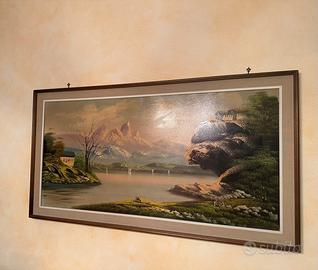 Grande quadro dipinto ad olio su tela