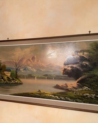 Grande quadro dipinto ad olio su tela