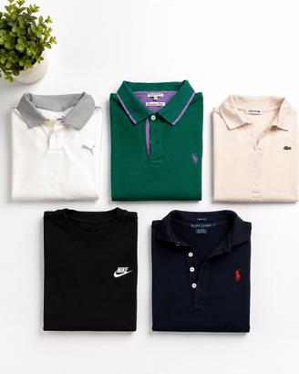 Lotto 5 polo Lacoste Ralph Lauren Nike Puma US Pol