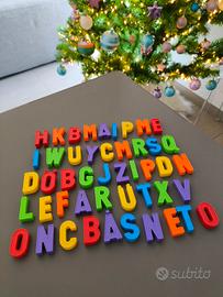 Quercetti - Set 47 pz lettere maiuscole magnetiche