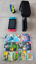 nintendo switch 1 con giochi e accessori 