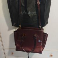Borsa Primadonna Collection, bordeaux in vernice