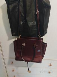 Borsa Primadonna Collection, bordeaux in vernice
