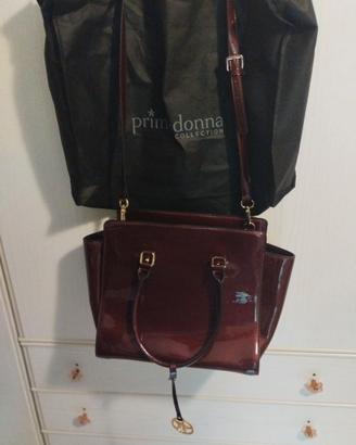 Borsa Primadonna Collection, bordeaux in vernice