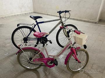 Bici montain bike e bimba