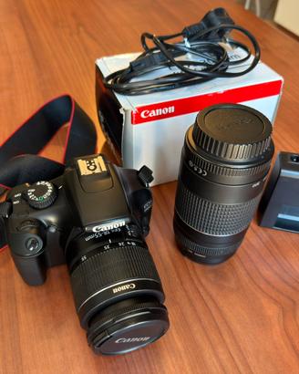 Canon EOS 1100D + 2 obiettivi + accessori