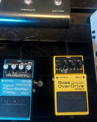 Effetti per basso usati + pedal board + borsa