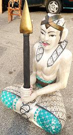 Statua policroma lignea orientale