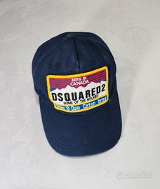 Cappello Dsquared2 Born in Canada blu con patch
