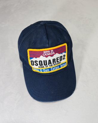 Cappello Dsquared2 Born in Canada blu con patch