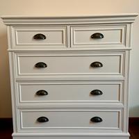 Cassettiera in legno bianca 85 X 39,5 X 94,5 h