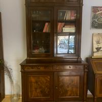 Mobile vetrina radica di noce