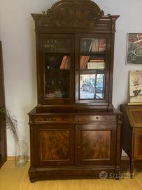 Mobile vetrina radica di noce