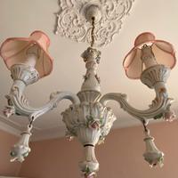 Lampadario Capodimonte originale +2 applique