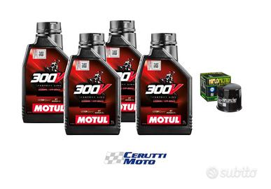 Tagliando 4 litri motul 300V con filtro