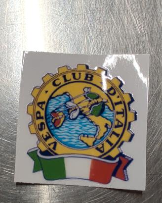 2 X Adesivi Vespa Club d'Italia sagomato