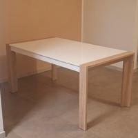 tavolo 160x90 piano in vetro allungabile