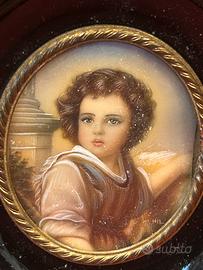 Miniatura antica dipinta a mano