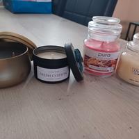 4 candele profumate con contenitore 